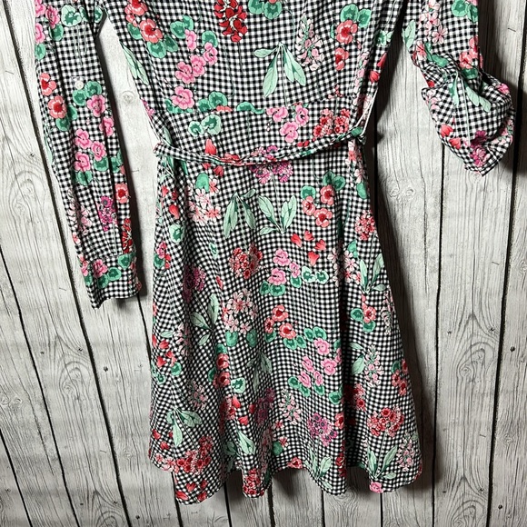 TOMMY HILFIGER FLORAL COTTON BELTED SHIRT DRESS SIZE 2 - Picture 13 of 15